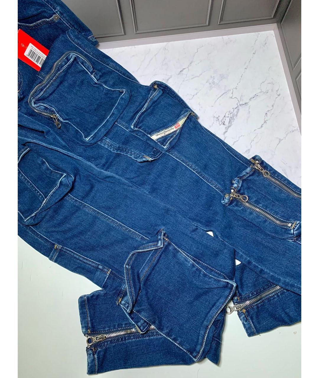 DIESEL Синие хлопко-эластановые джинсы слим, фото 6