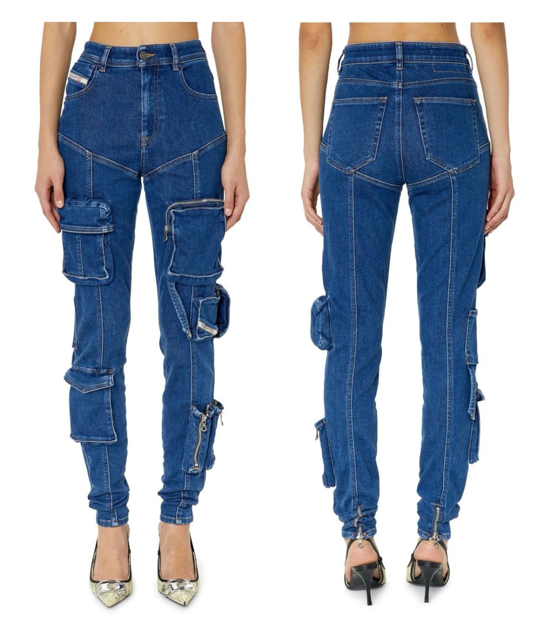 DIESEL Синие хлопко-эластановые джинсы слим, фото 2