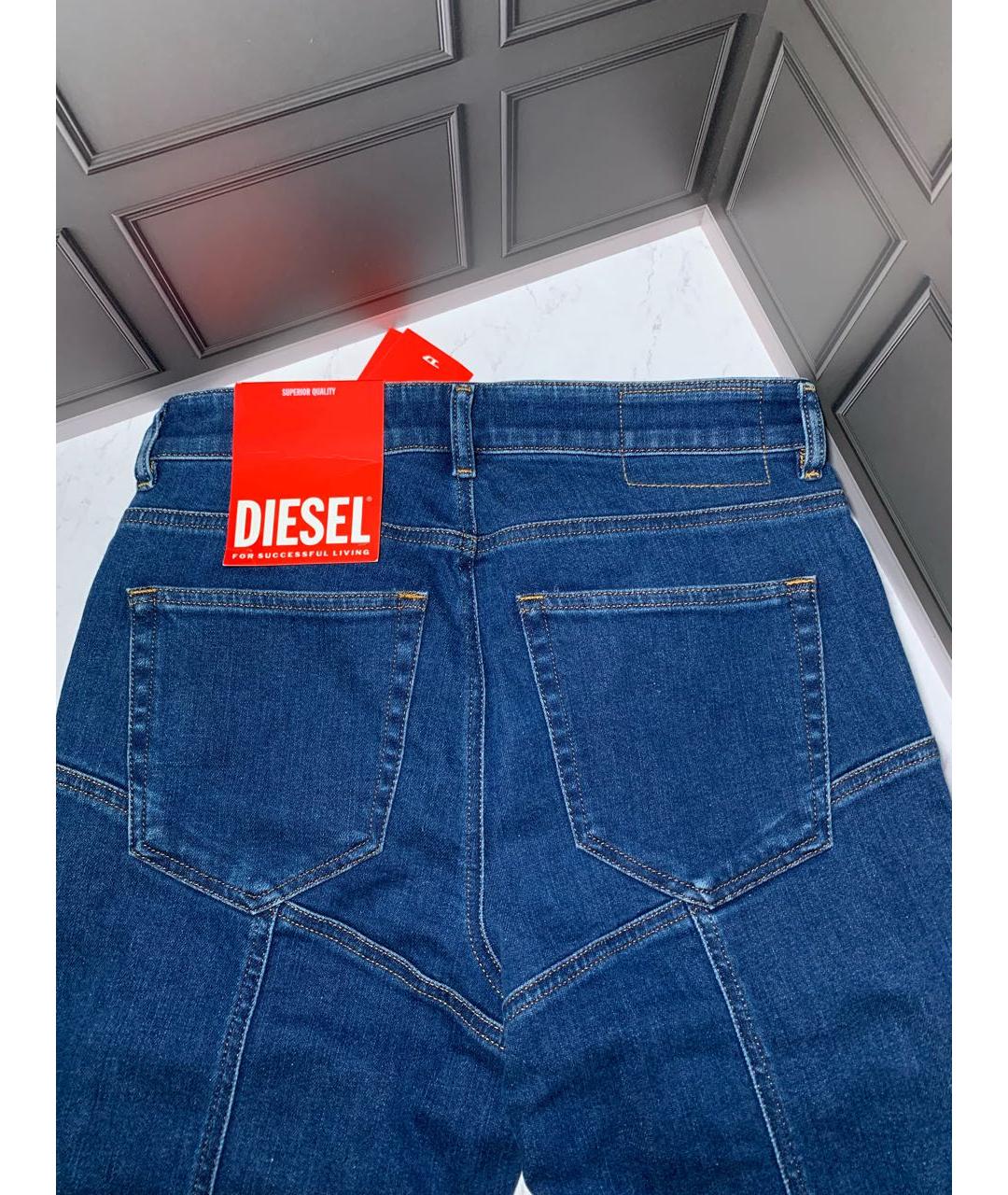 DIESEL Синие хлопко-эластановые джинсы слим, фото 5