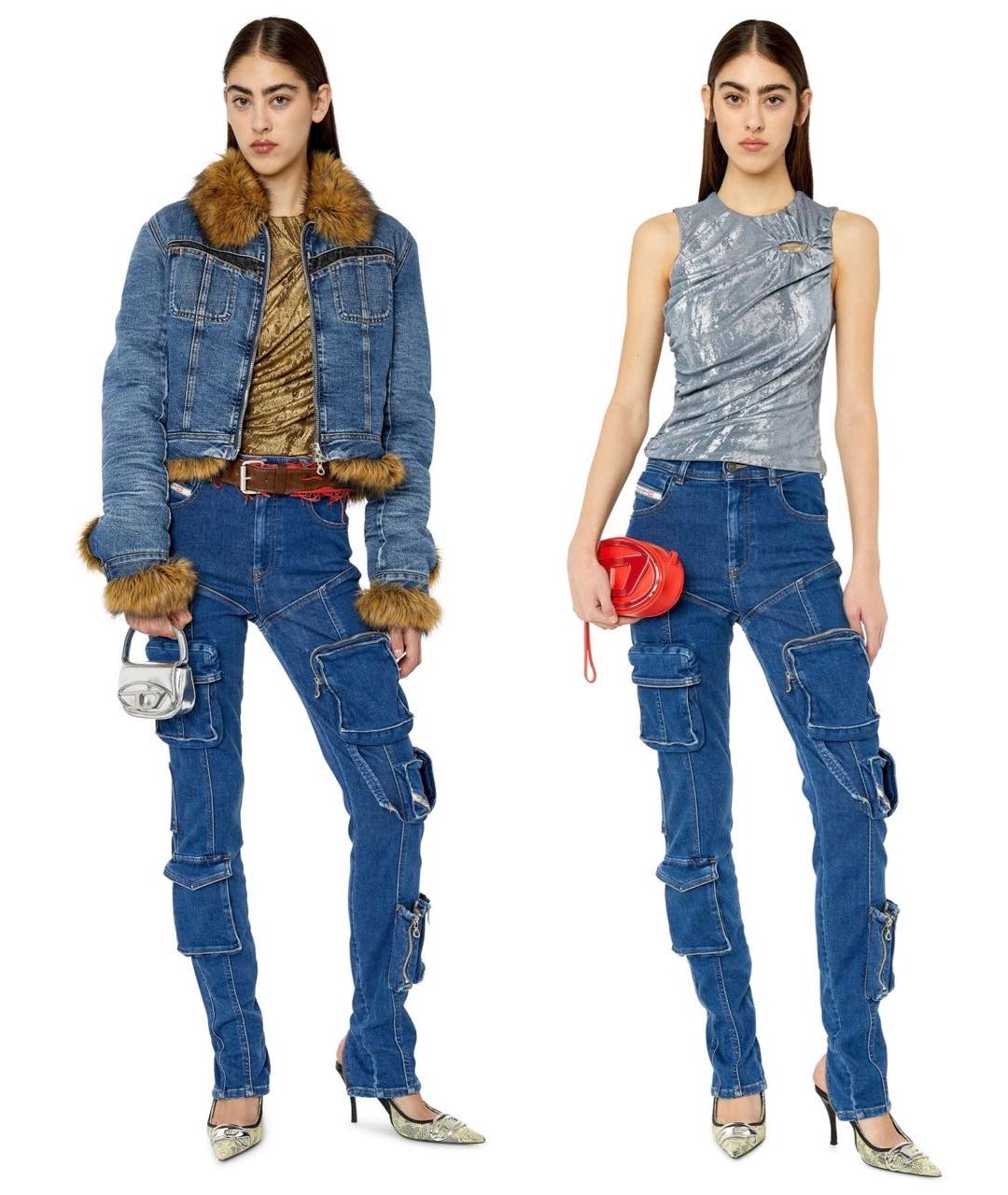 DIESEL Синие хлопко-эластановые джинсы слим, фото 8