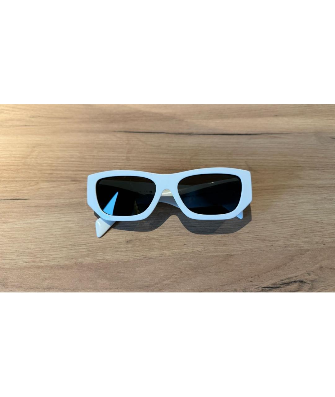 PRADA Белые пластиковые солнцезащитные очки, фото 7