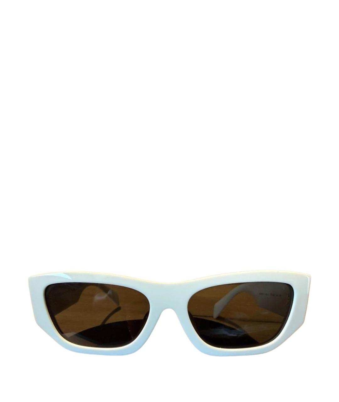 PRADA Белые пластиковые солнцезащитные очки, фото 1