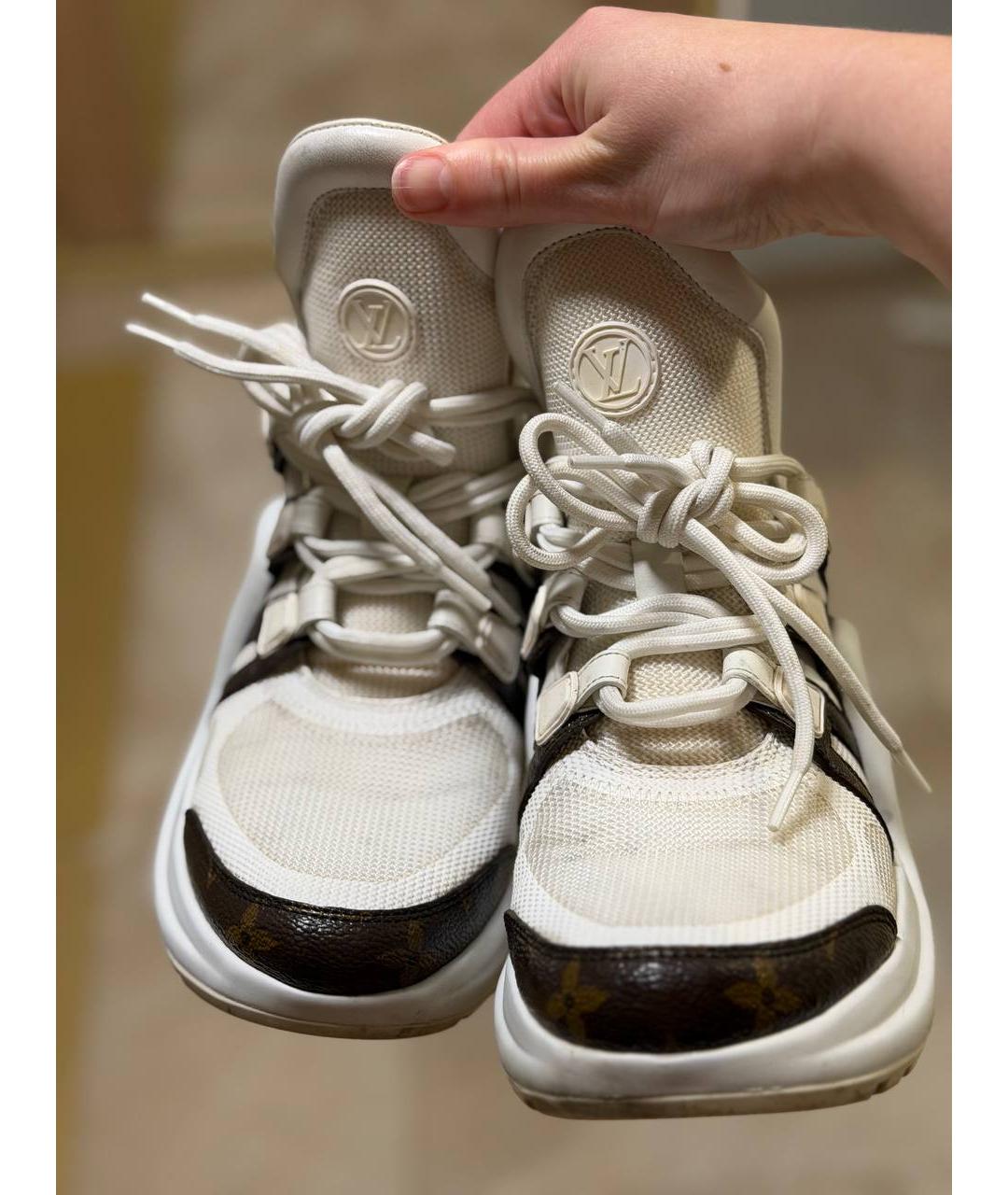 LOUIS VUITTON Белые текстильные кроссовки, фото 3