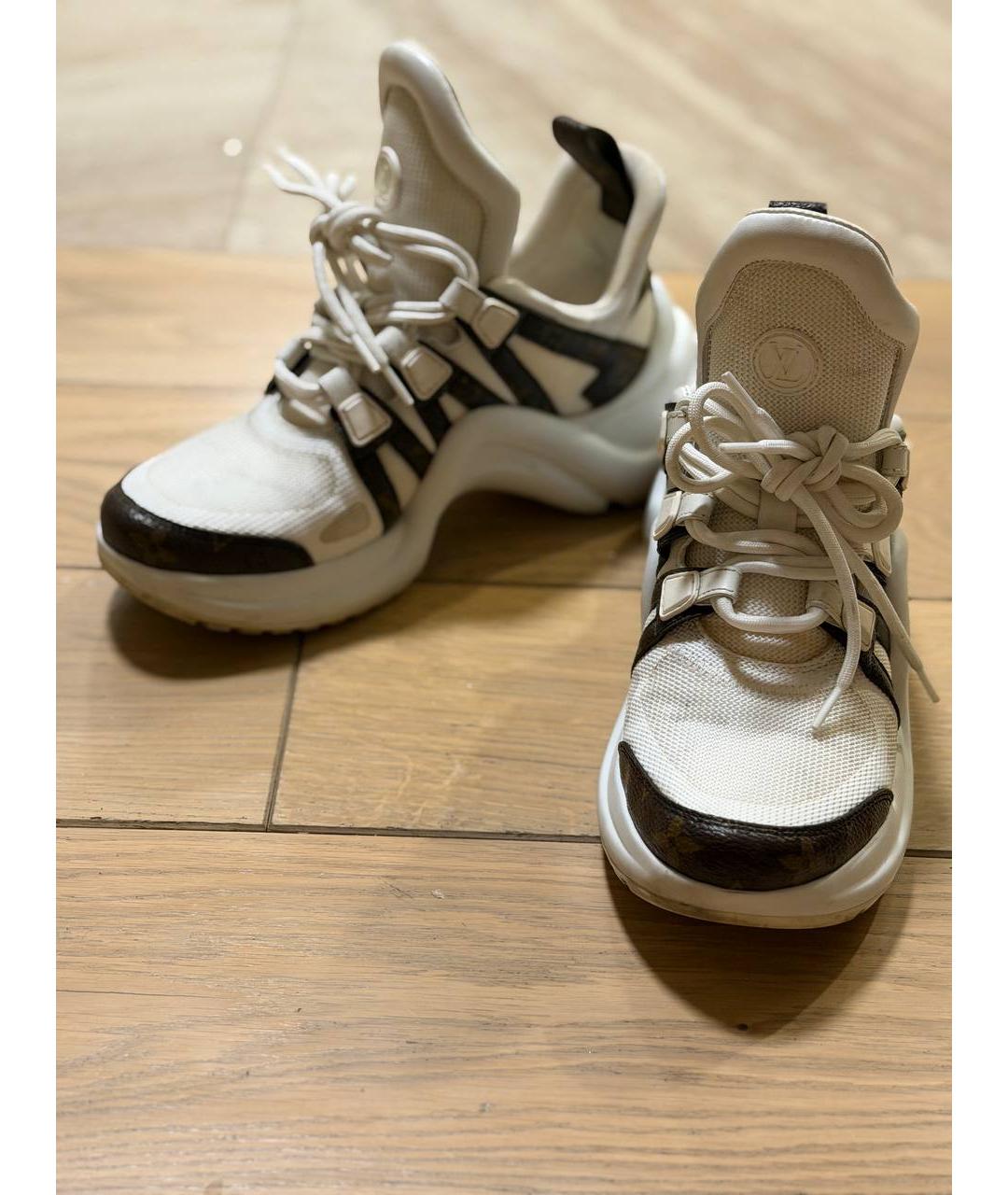 LOUIS VUITTON Белые текстильные кроссовки, фото 2