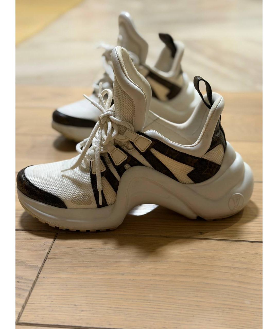 LOUIS VUITTON Белые текстильные кроссовки, фото 4