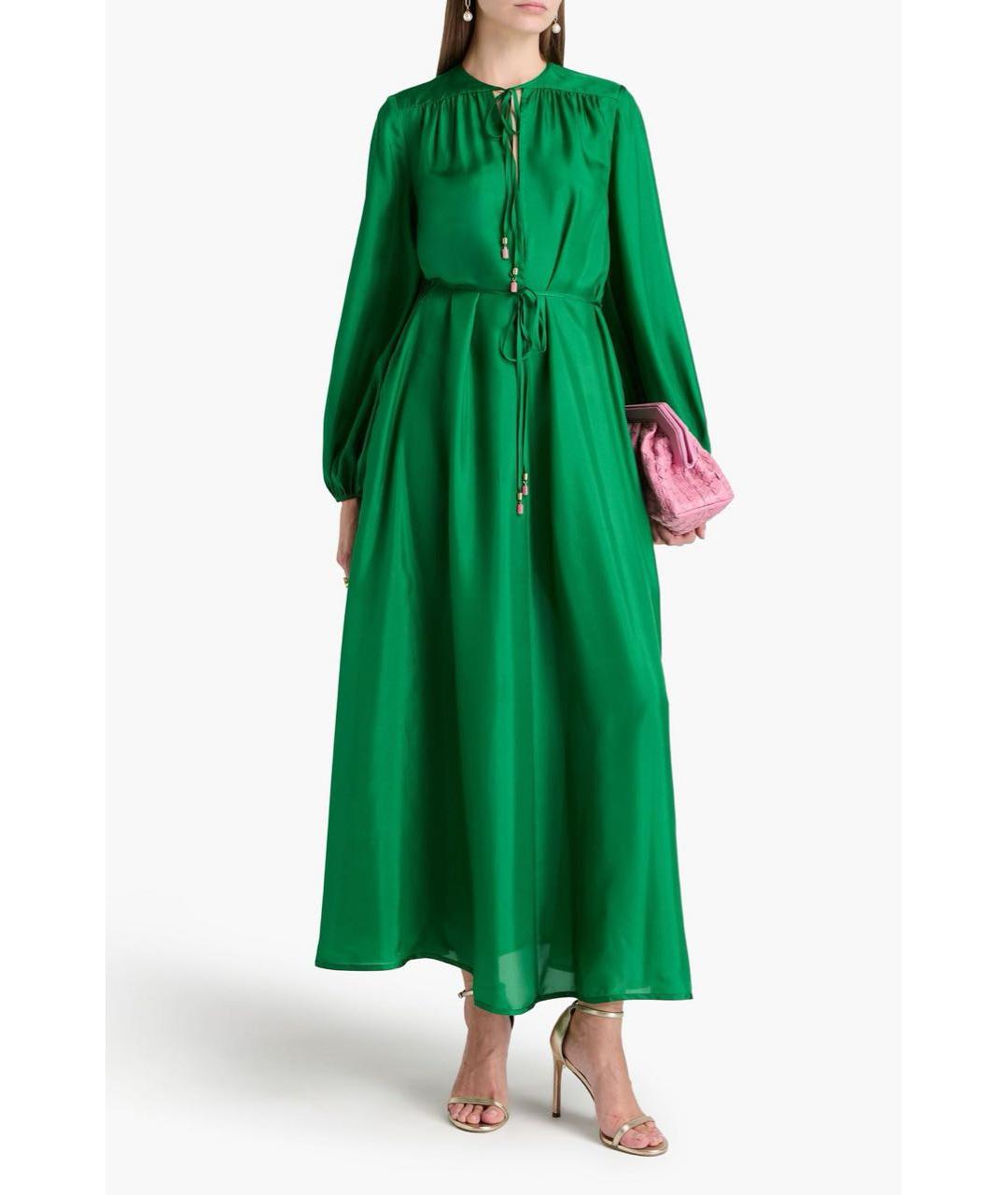 ZIMMERMANN Зеленые шелковое повседневное платье, фото 3