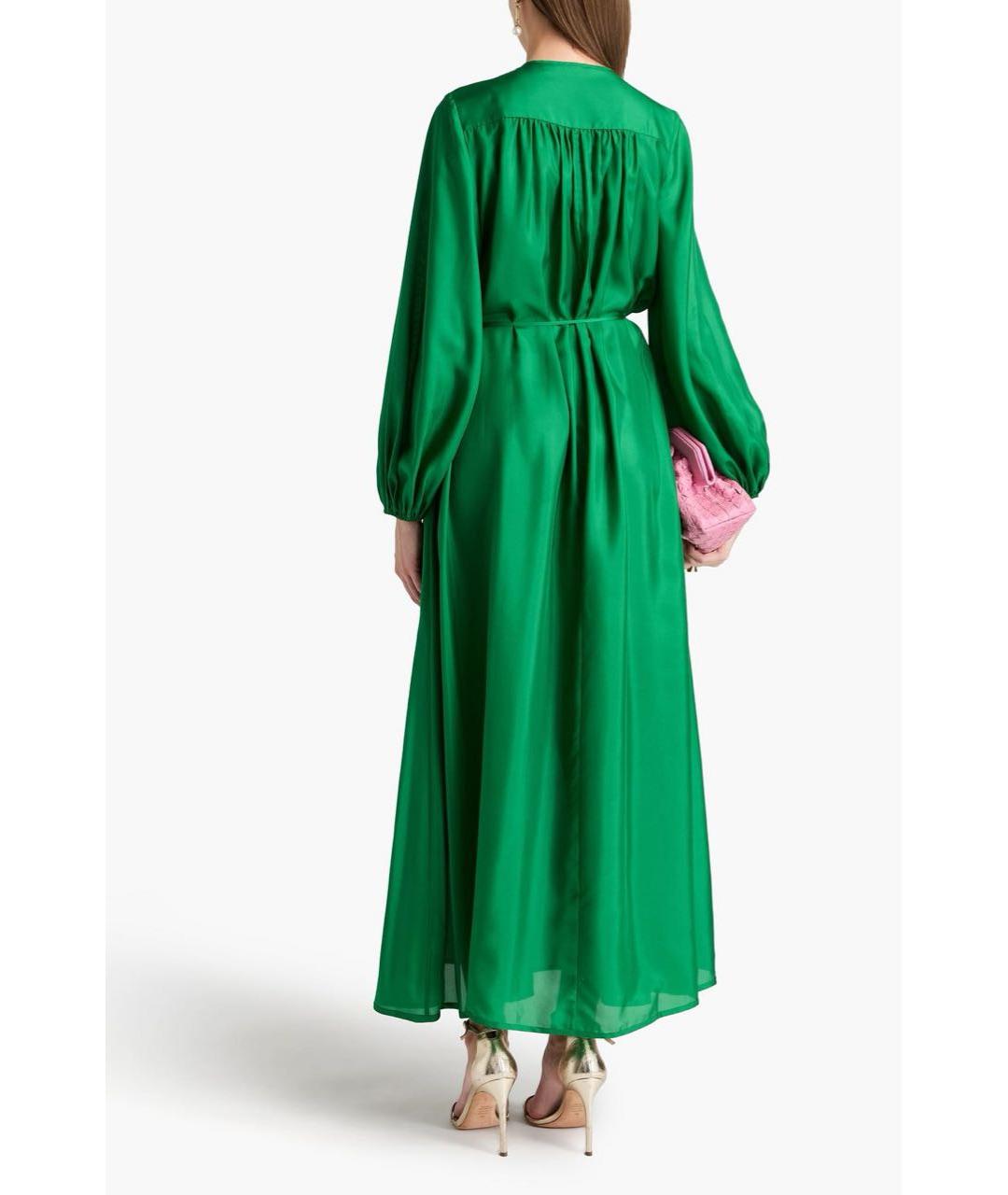 ZIMMERMANN Зеленые шелковое повседневное платье, фото 2