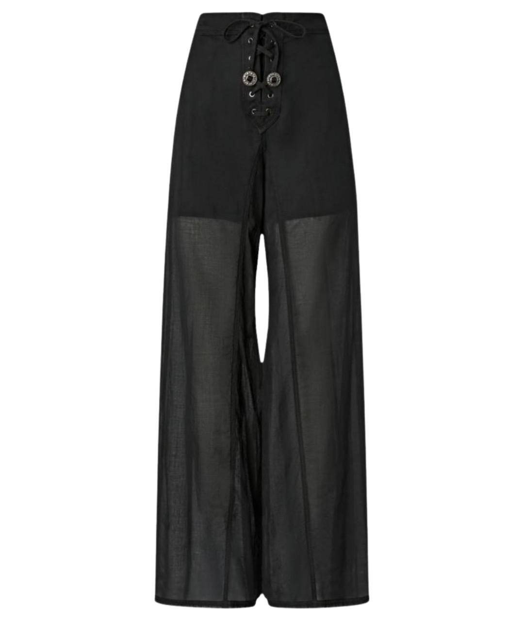 PINKO Черные хлопковые прямые брюки, фото 1