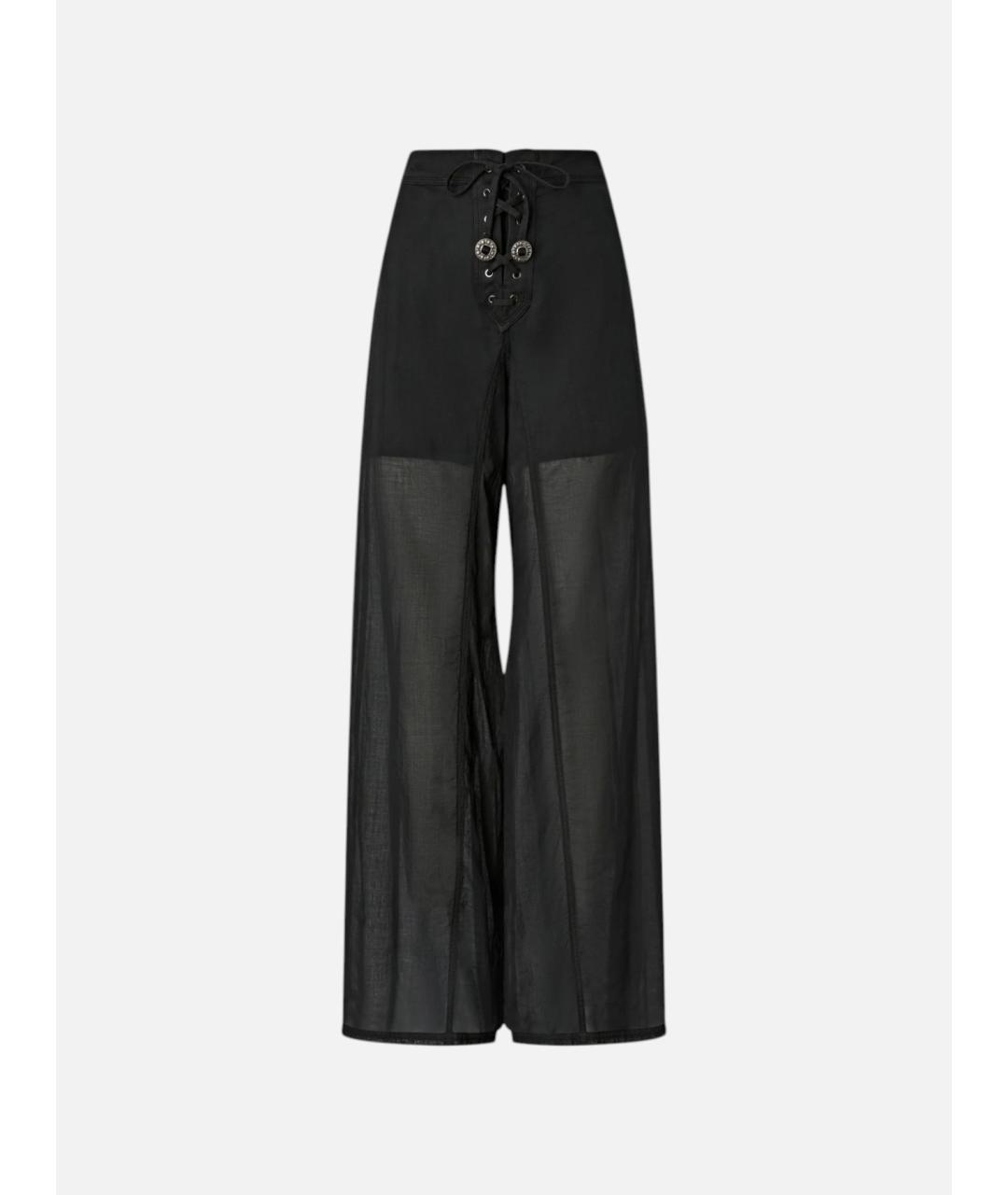 PINKO Черные хлопковые прямые брюки, фото 7