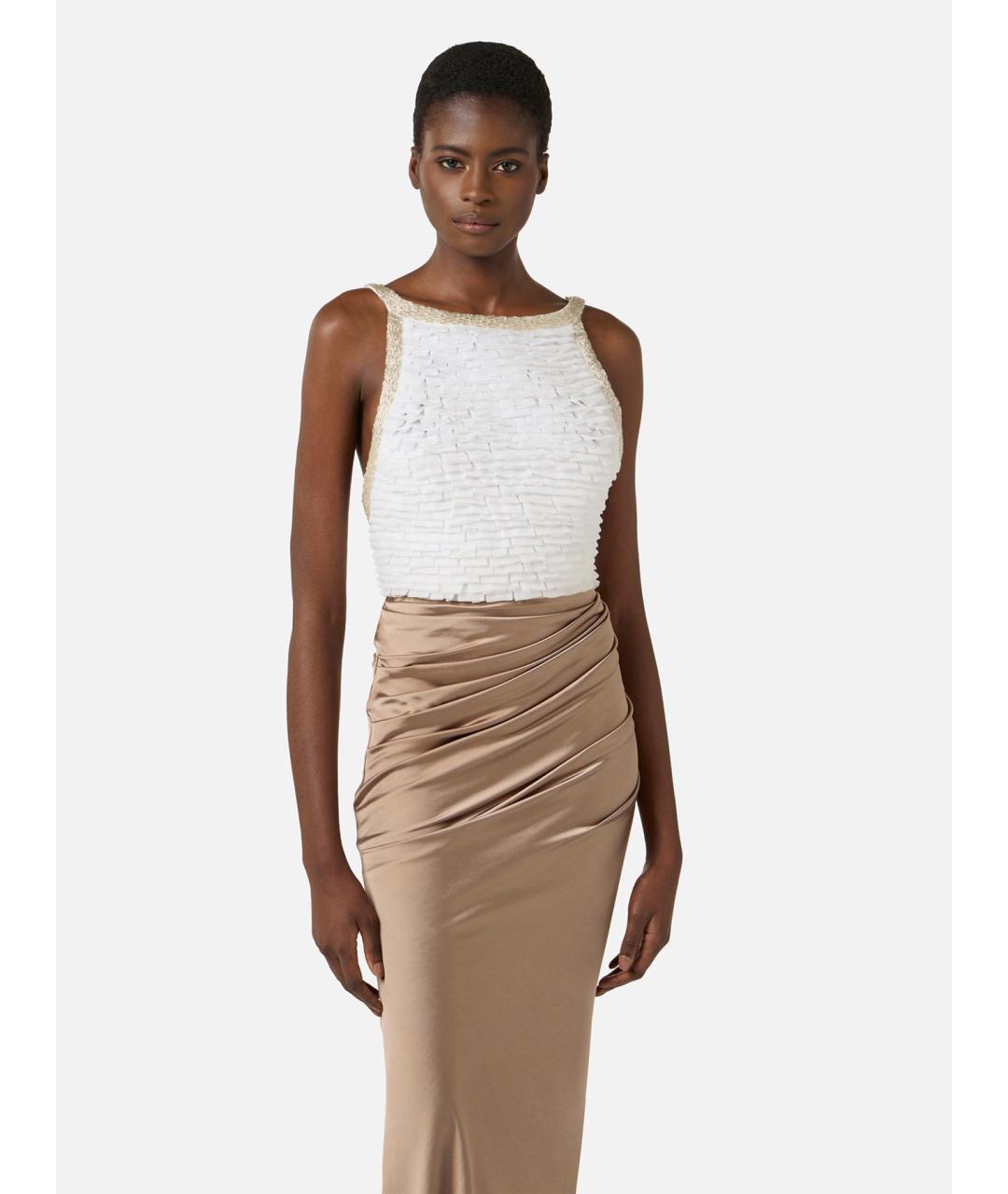 ELISABETTA FRANCHI Мульти полиэстеровое вечернее платье, фото 3