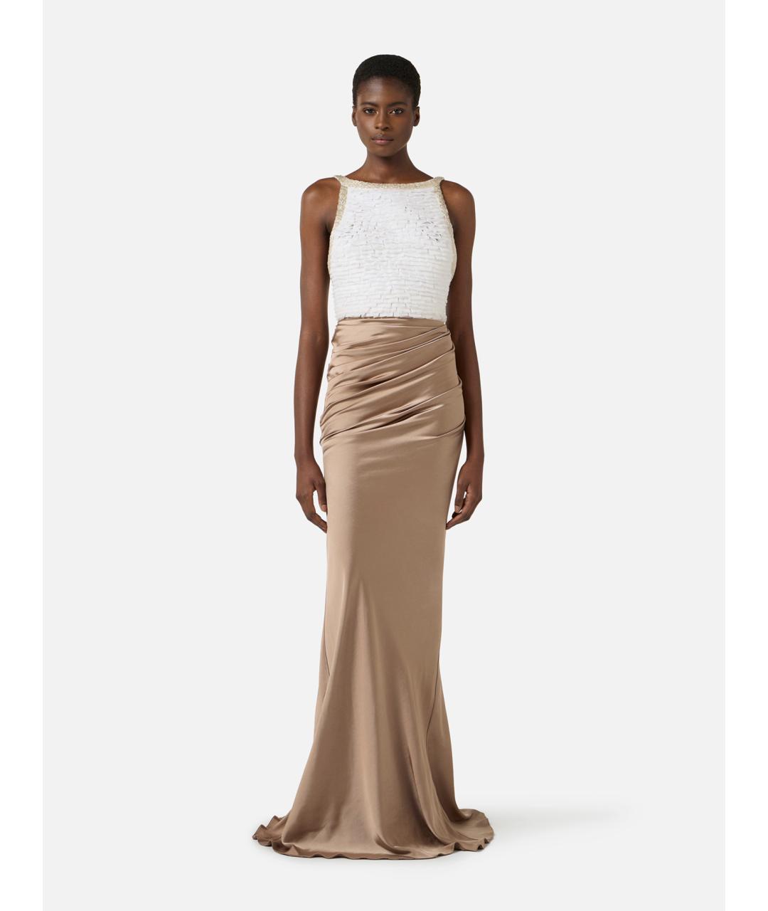 ELISABETTA FRANCHI Мульти полиэстеровое вечернее платье, фото 2