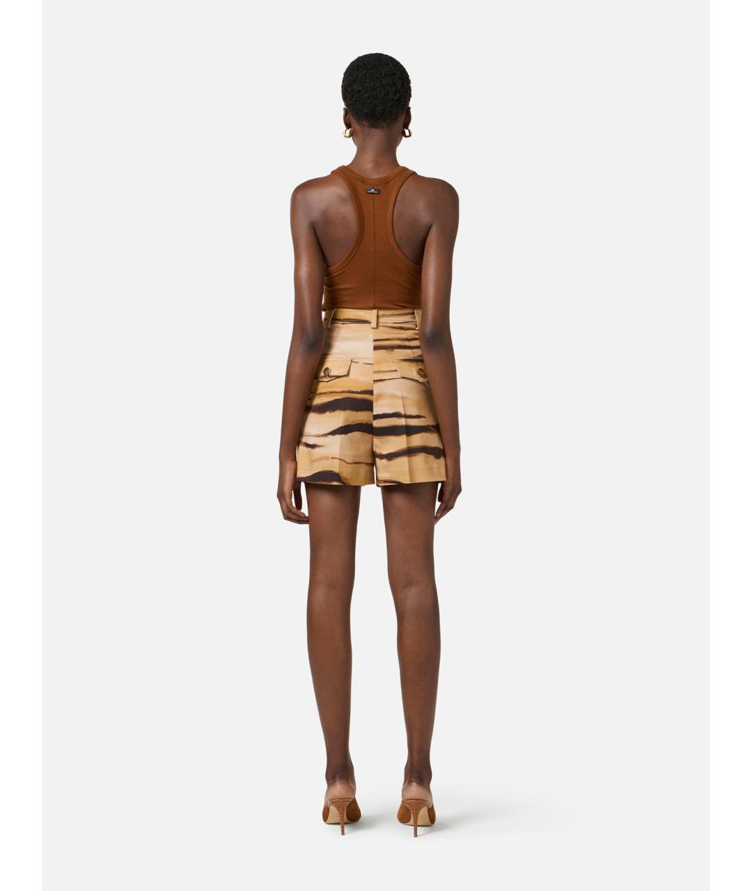 ELISABETTA FRANCHI Мульти хлопковые шорты, фото 6