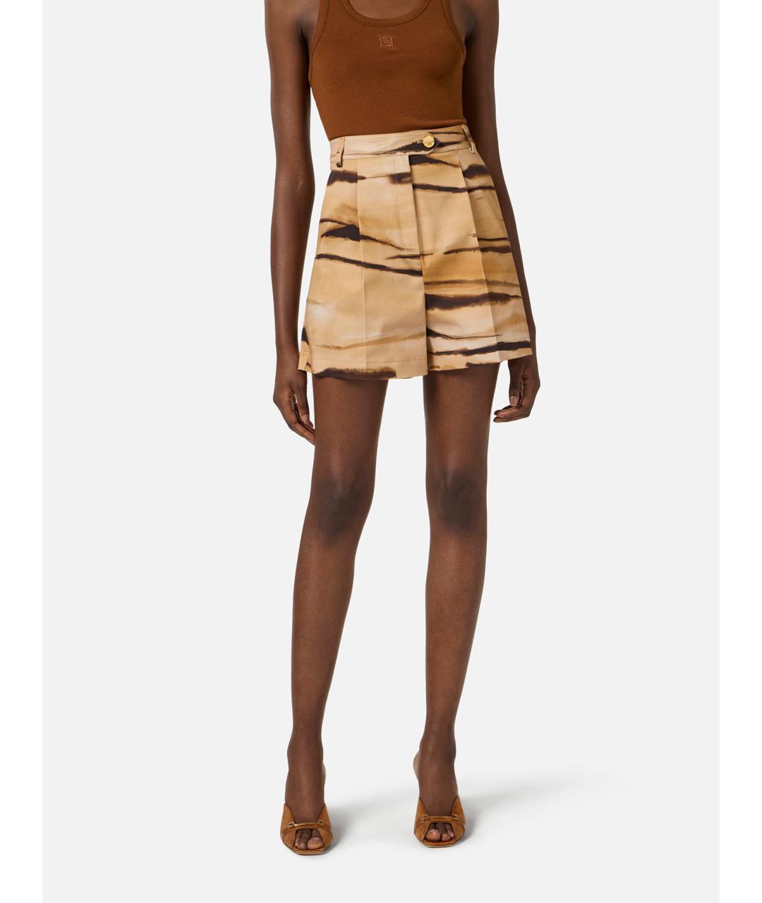 ELISABETTA FRANCHI Мульти хлопковые шорты, фото 4