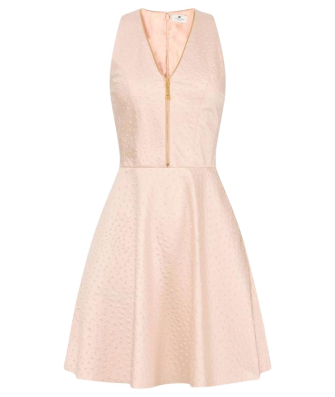 ELISABETTA FRANCHI Розовое полиэстеровое коктейльное платье, фото 1
