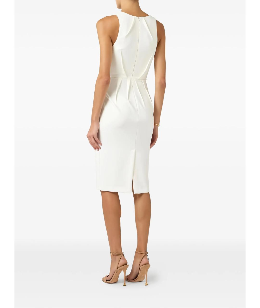 ELISABETTA FRANCHI Белое полиэстеровое повседневное платье, фото 3