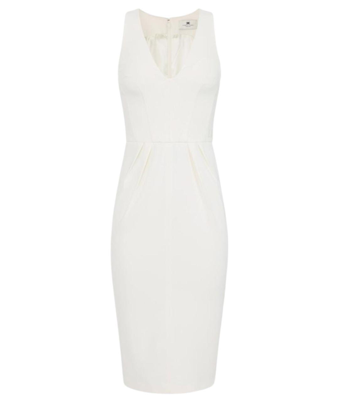 ELISABETTA FRANCHI Белое полиэстеровое повседневное платье, фото 1