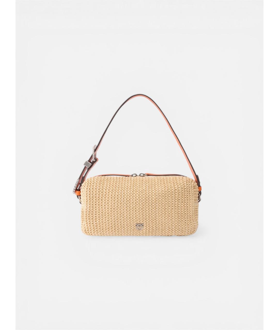 PINKO Бежевая пелетеная сумка через плечо, фото 6