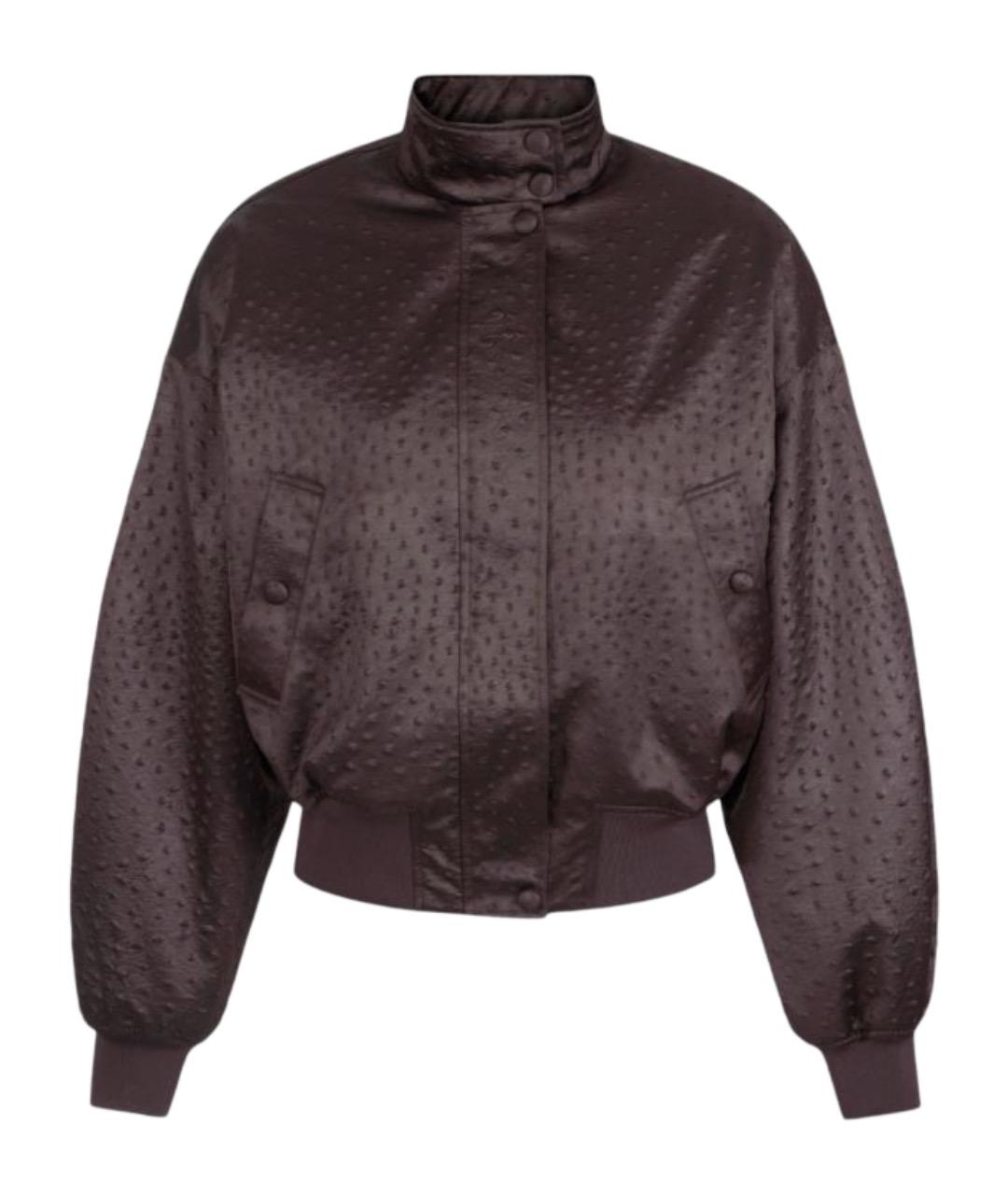 ELISABETTA FRANCHI Коричневая полиамидовая куртка, фото 1