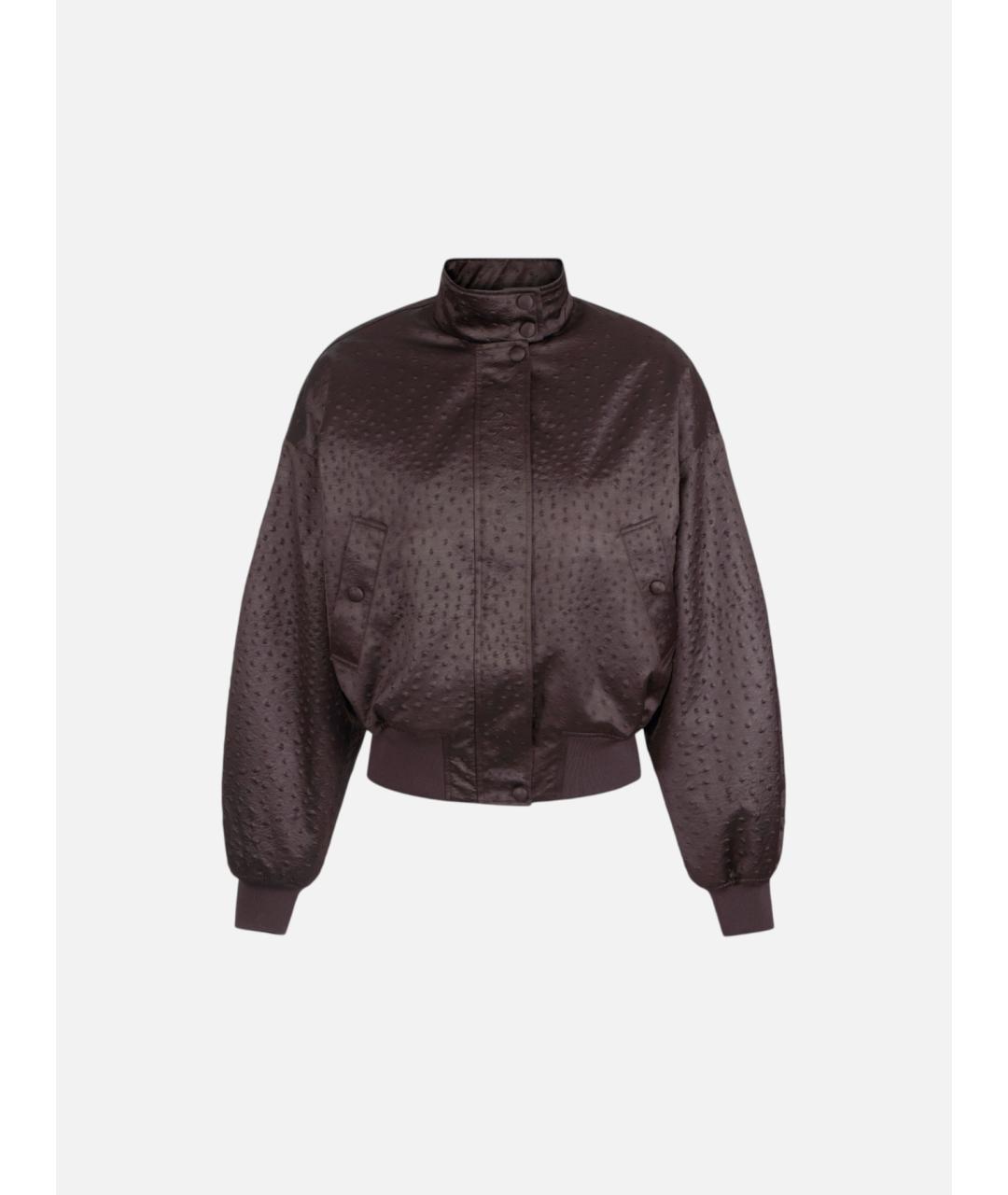 ELISABETTA FRANCHI Коричневая полиамидовая куртка, фото 7