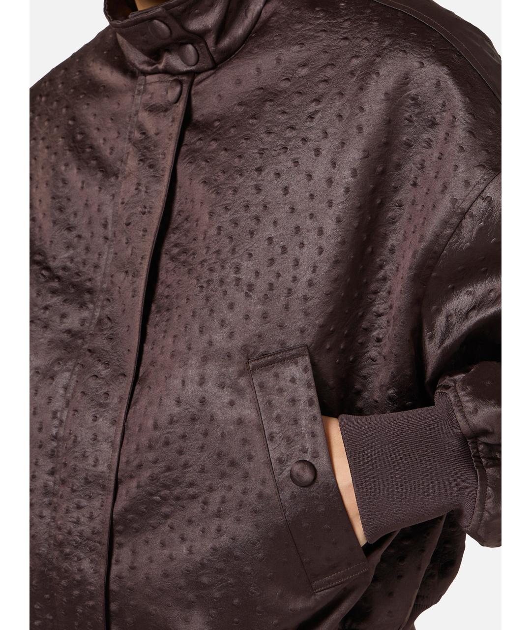 ELISABETTA FRANCHI Коричневая полиамидовая куртка, фото 5