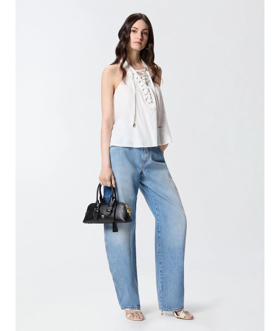 PINKO Белая хлопковая блузы, фото 2