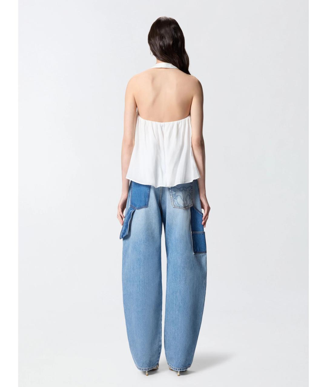 PINKO Белая хлопковая блузы, фото 4