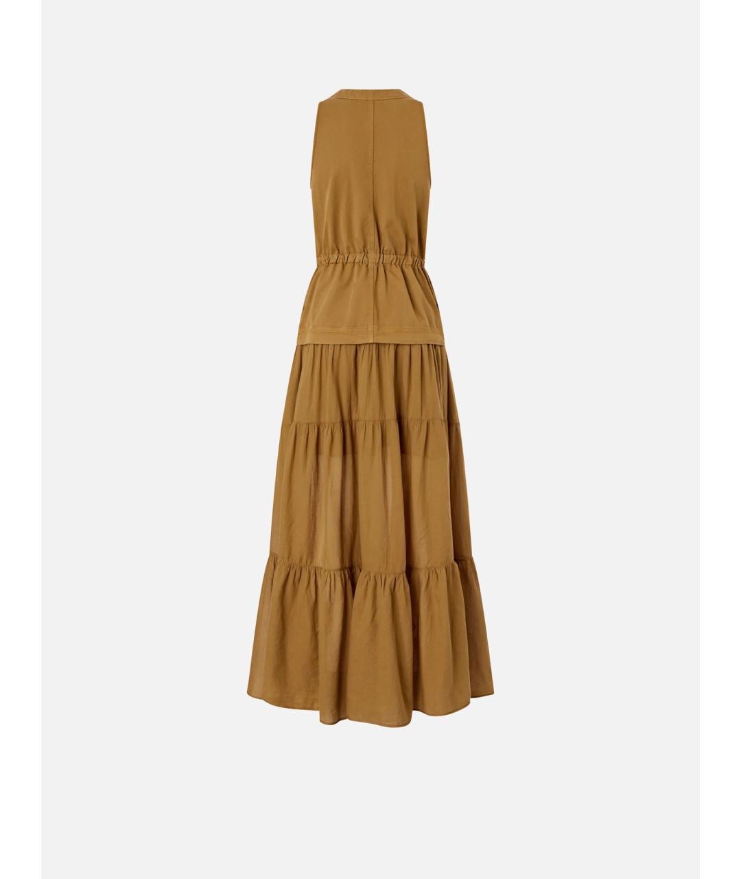 PINKO Горчичное хлопковое повседневное платье, фото 6