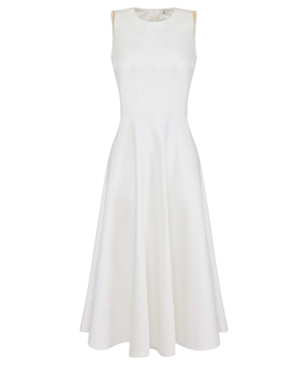 ELISABETTA FRANCHI Белое полиэстеровое коктейльное платье, фото 1