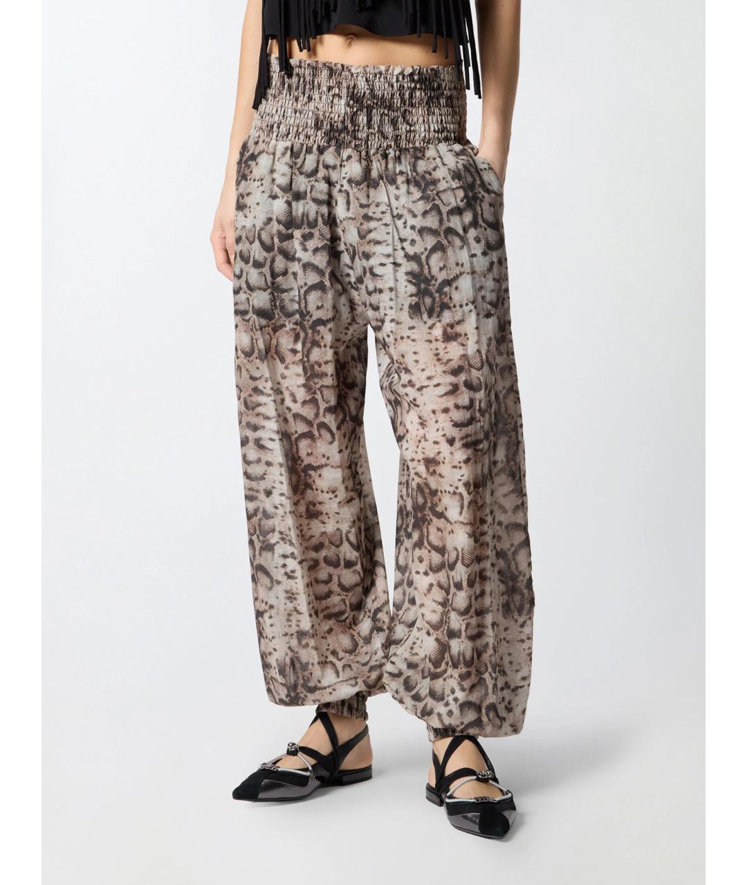 PINKO Мульти хлопковые прямые брюки, фото 3