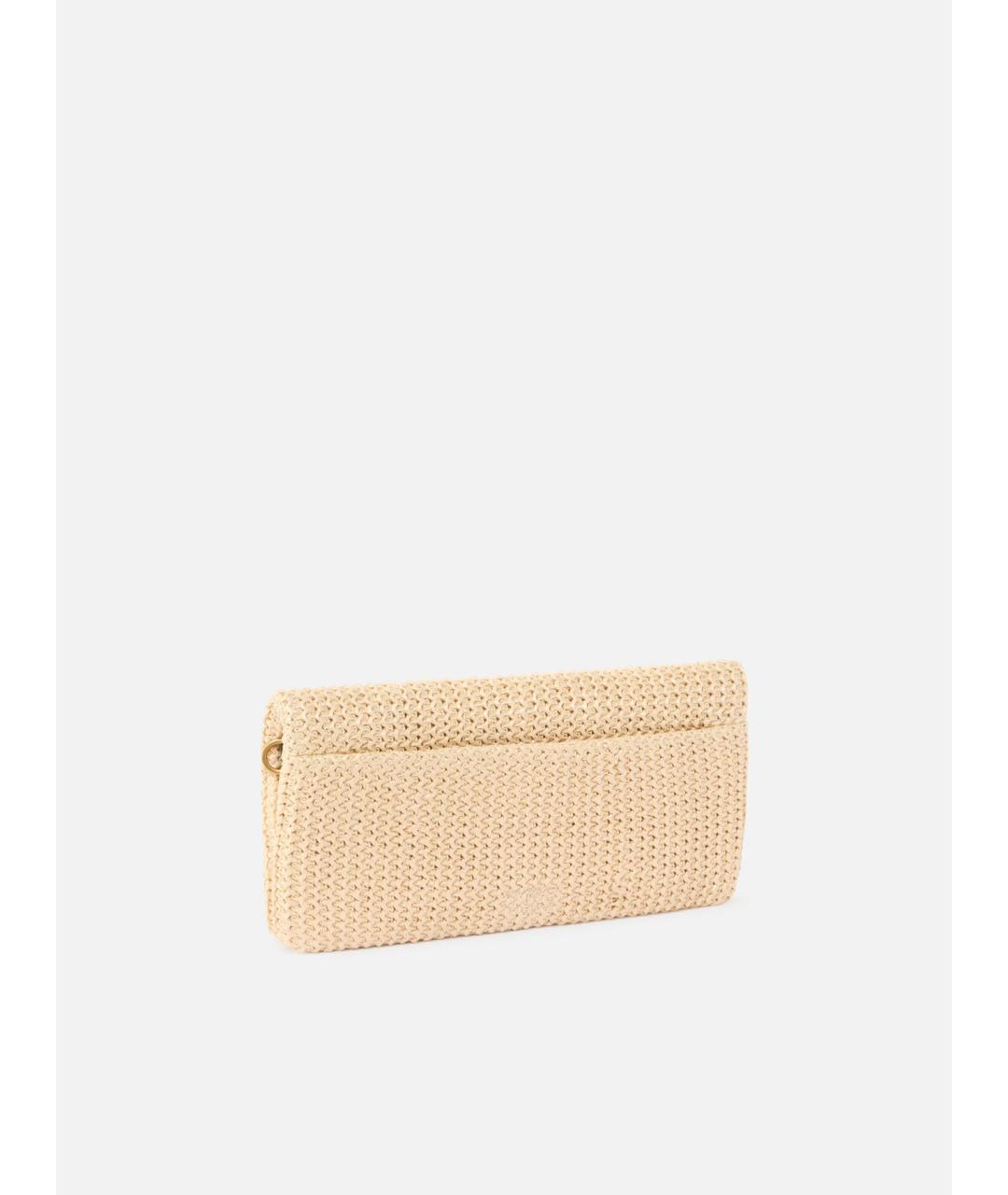 PINKO Бежевая пелетеная сумка через плечо, фото 4