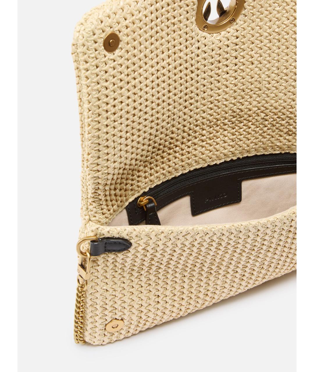 PINKO Бежевая пелетеная сумка через плечо, фото 6