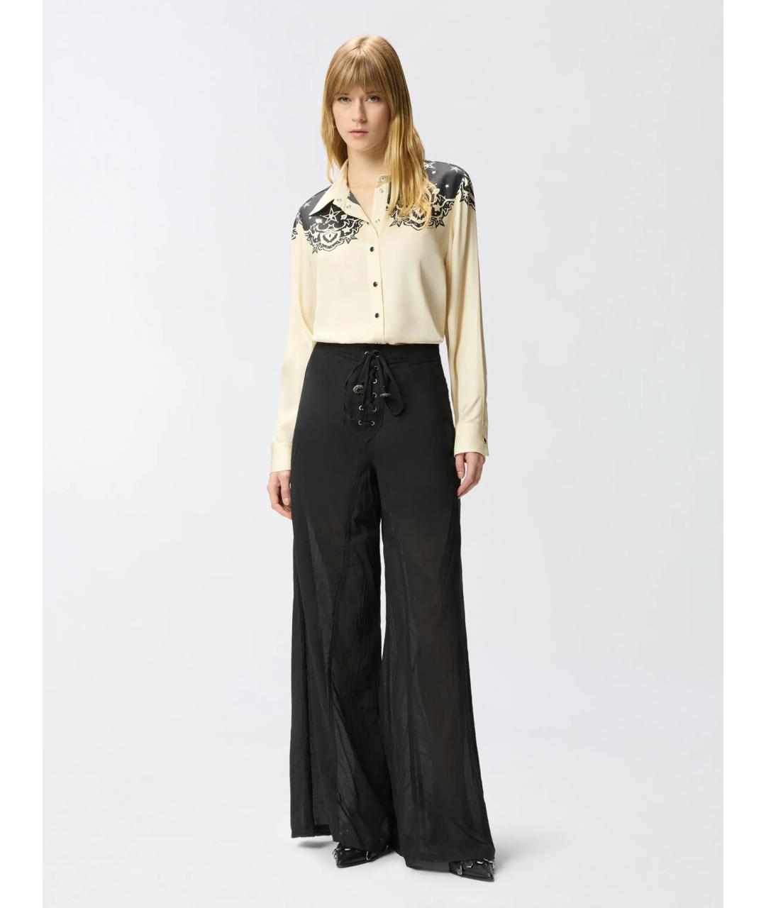 PINKO Бежевая вискозная рубашка, фото 2