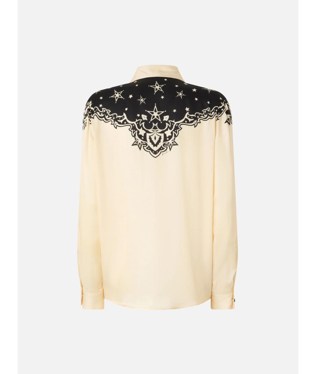 PINKO Бежевая вискозная рубашка, фото 6