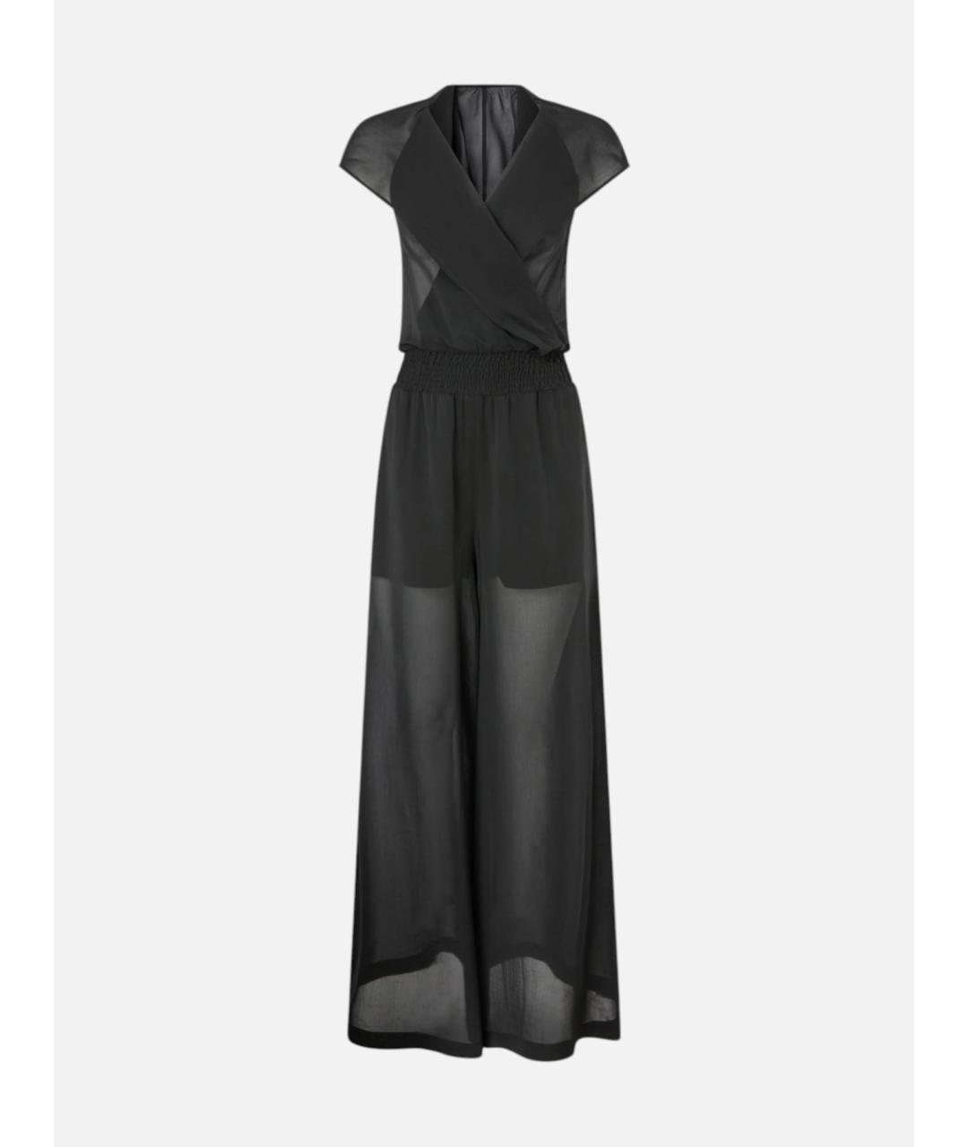 PINKO Черный вискозный комбинезон, фото 8