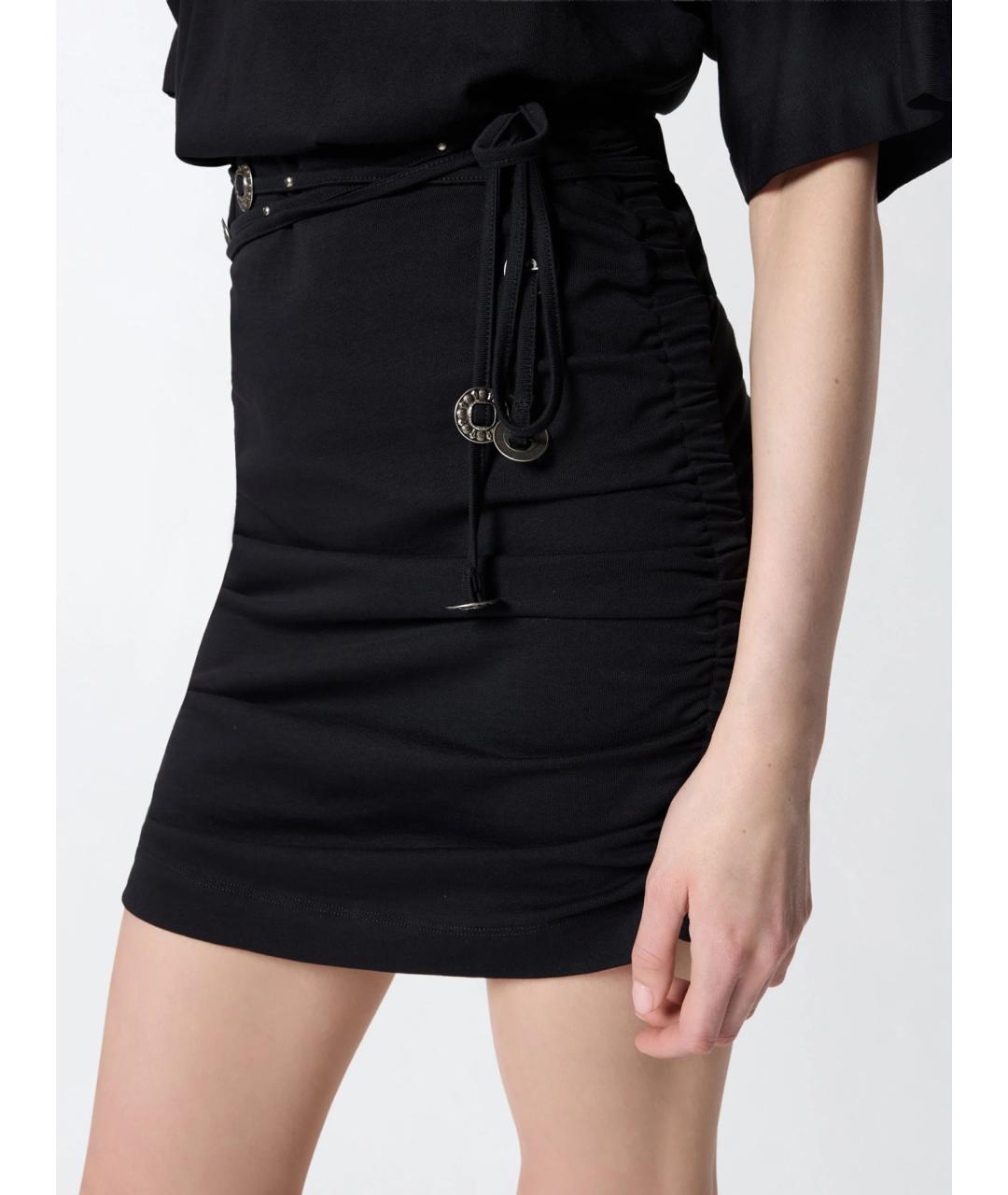 PINKO Черное хлопковое повседневное платье, фото 5