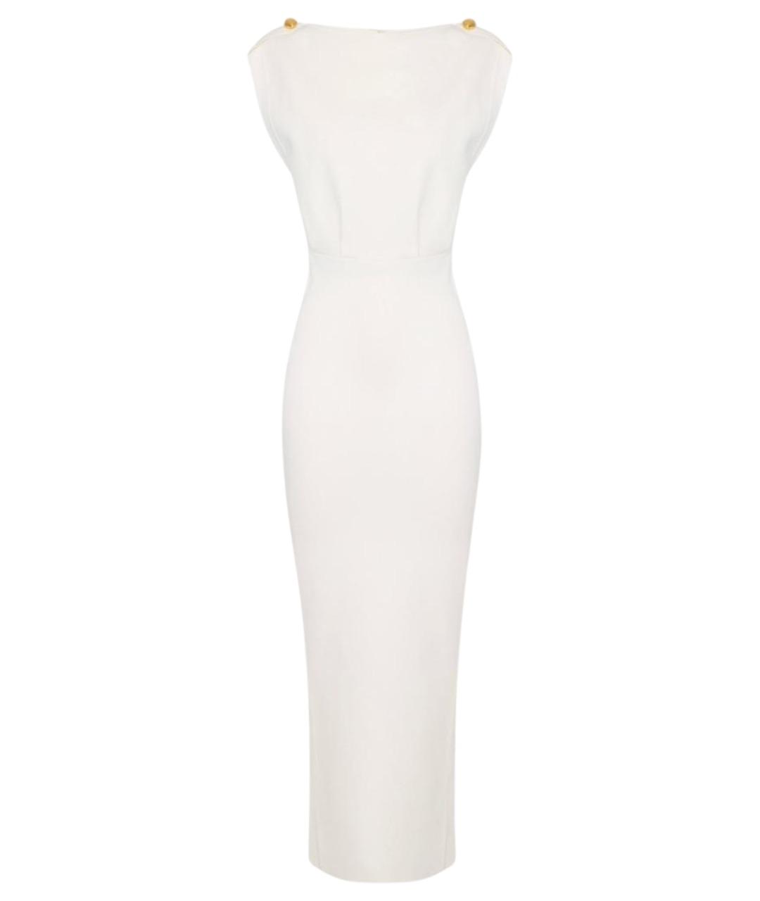 ELISABETTA FRANCHI Белое вискозное вечернее платье, фото 1