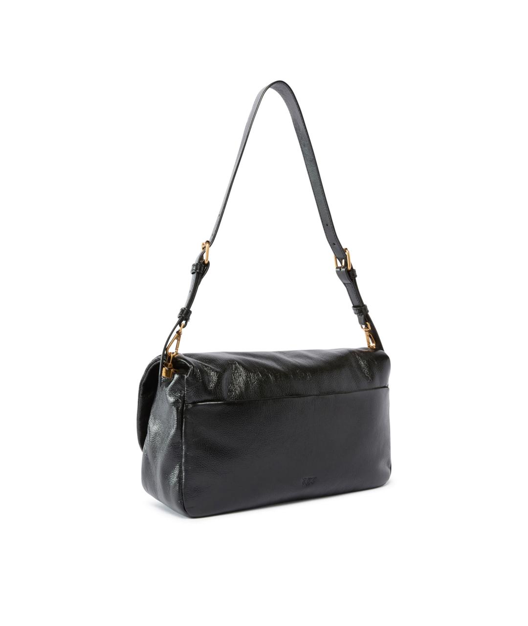 PINKO Черная кожаная сумка через плечо, фото 2