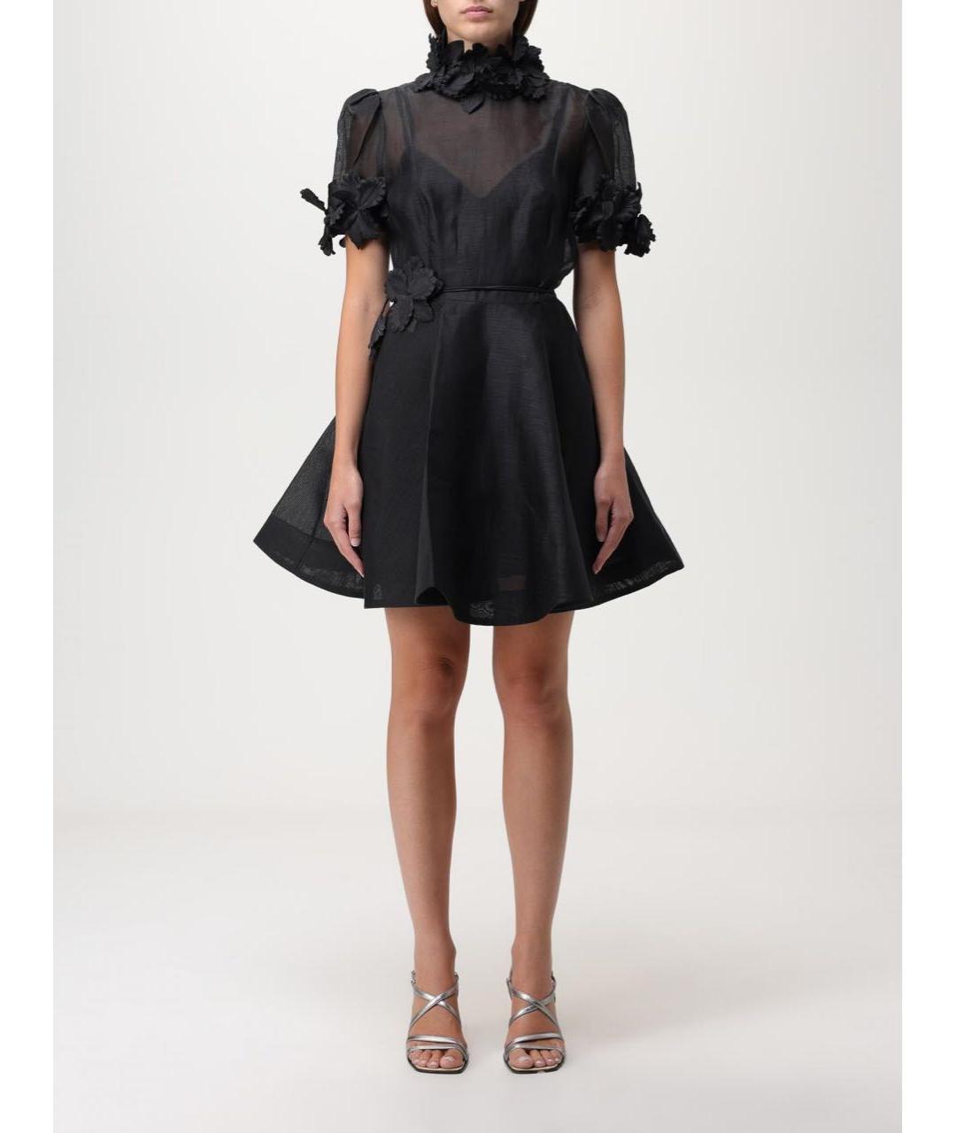 ZIMMERMANN Черное льняное коктейльное платье, фото 6