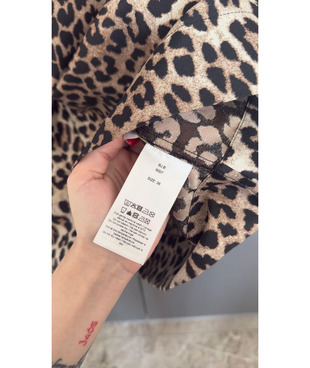 GANNI Коричневое коктейльное платье, фото 2