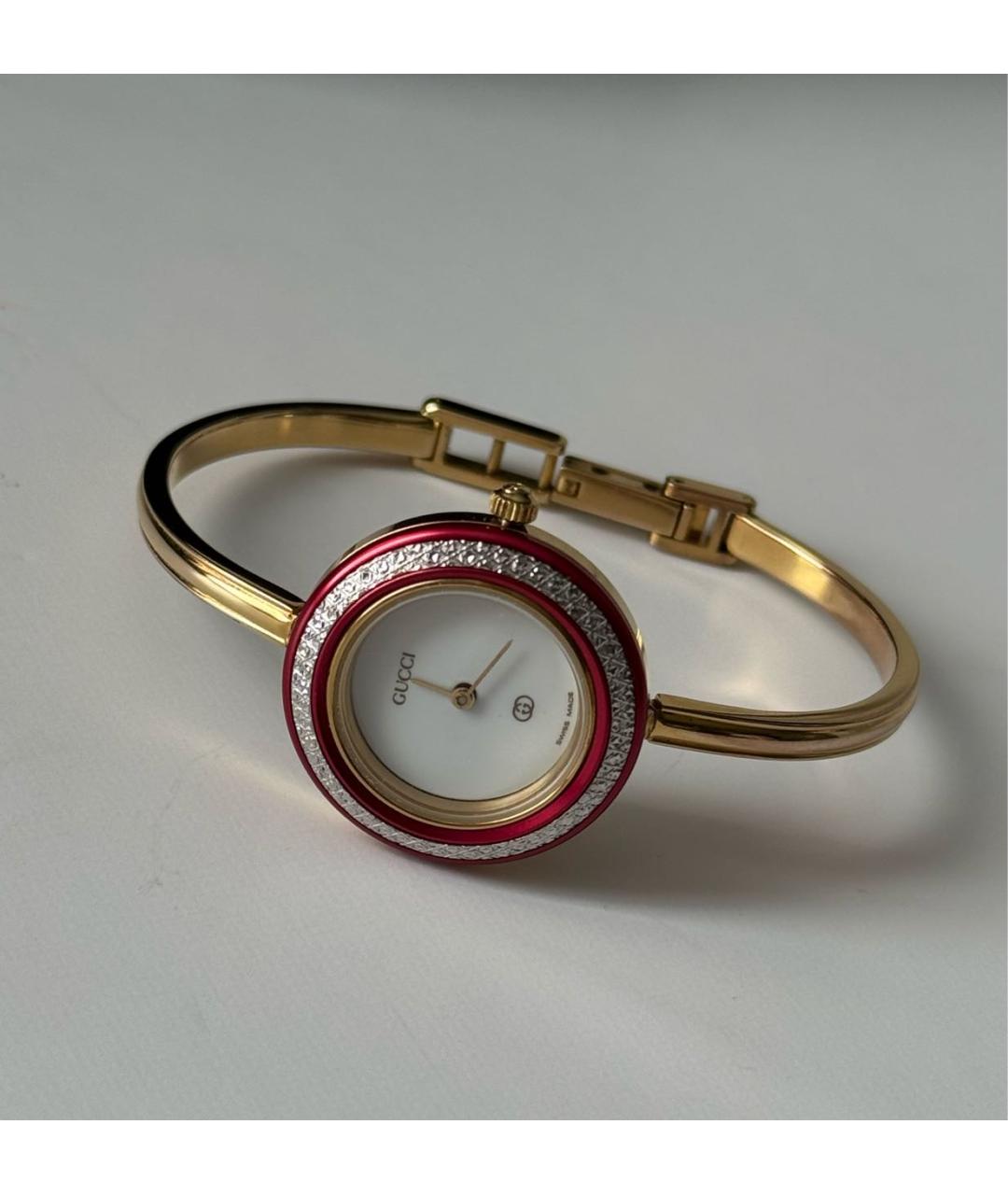 GUCCI Золотые латунные часы, фото 8