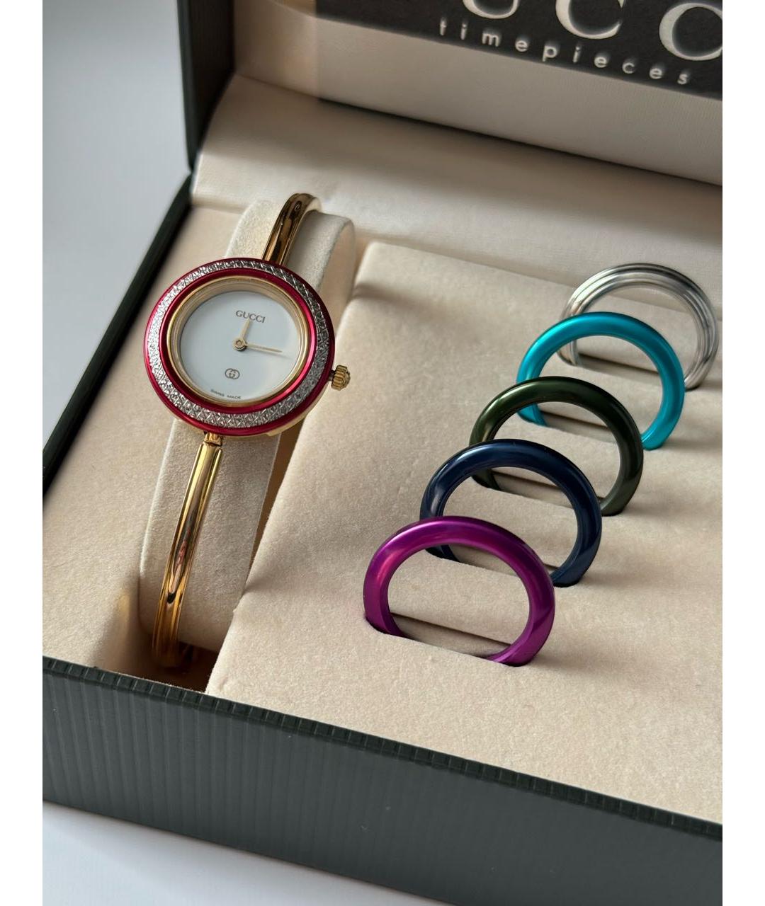 GUCCI Золотые латунные часы, фото 2