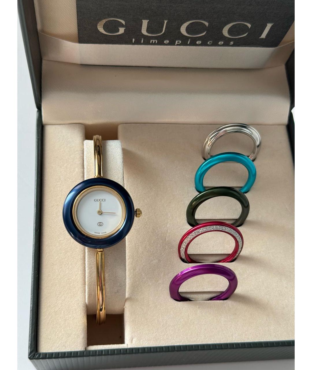 GUCCI Золотые латунные часы, фото 4