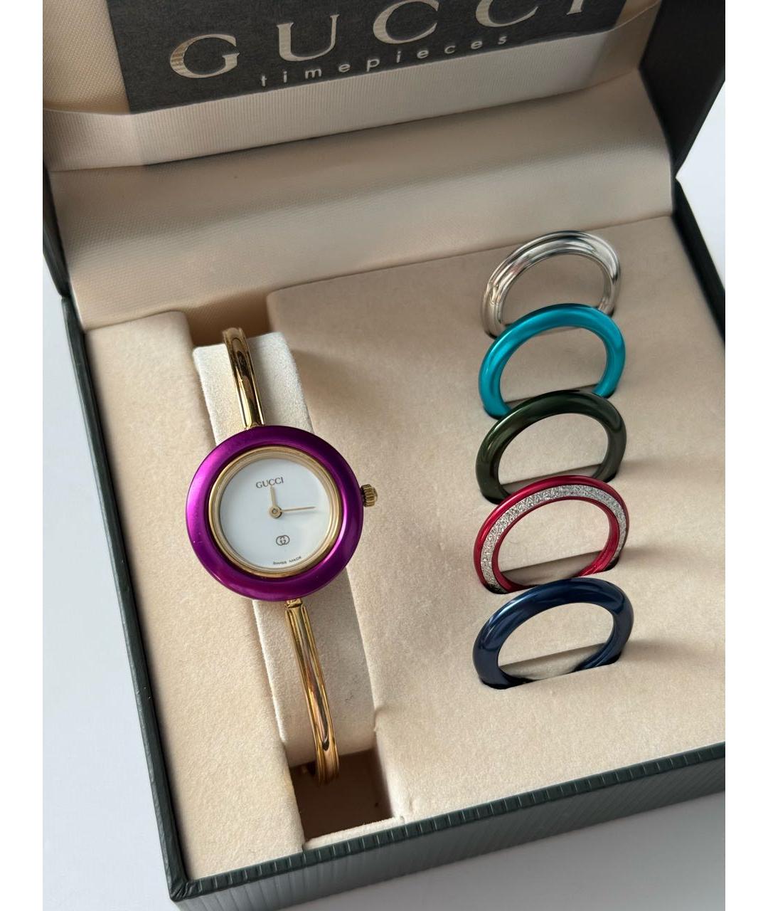 GUCCI Золотые латунные часы, фото 5