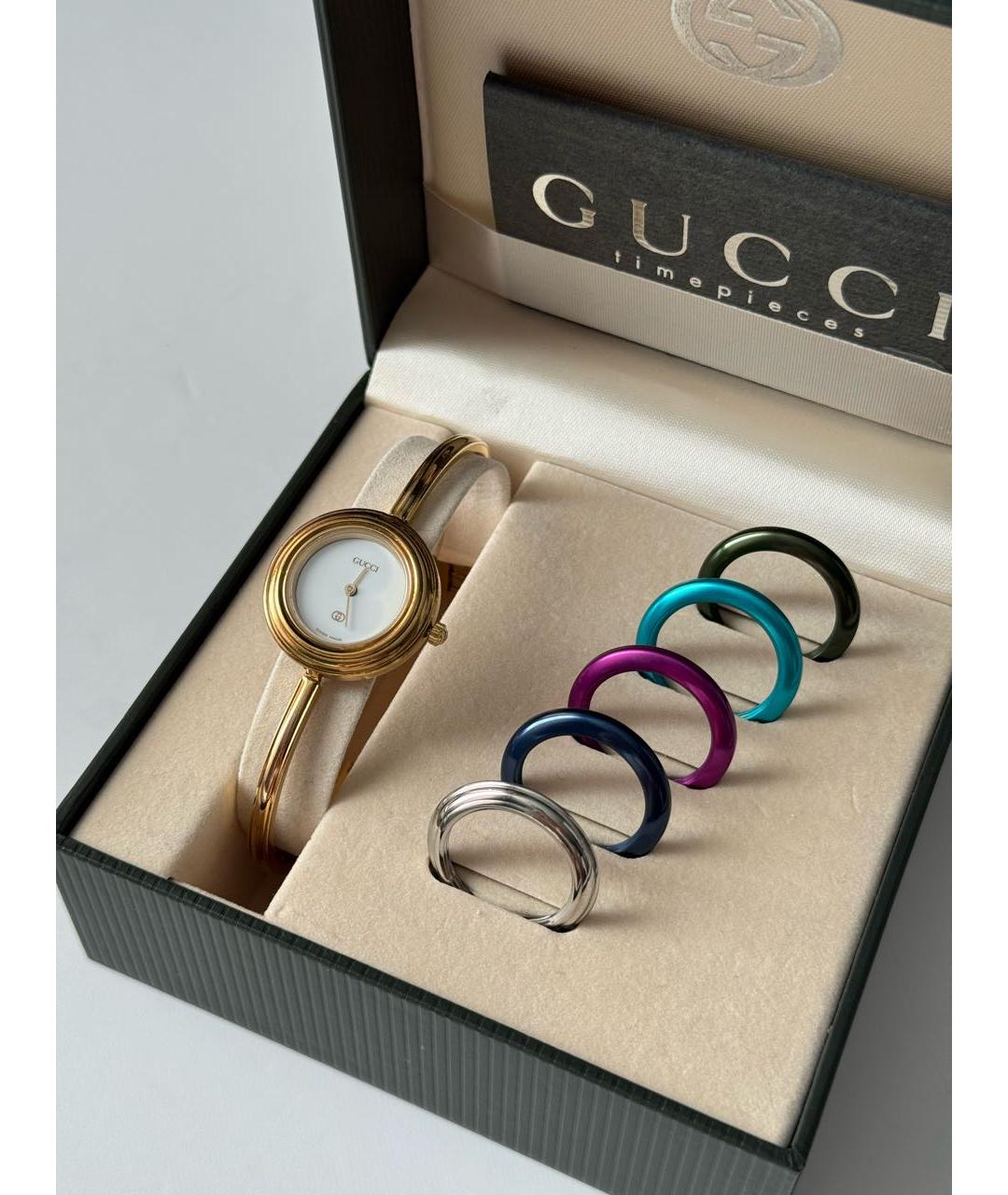 GUCCI Золотые латунные часы, фото 6