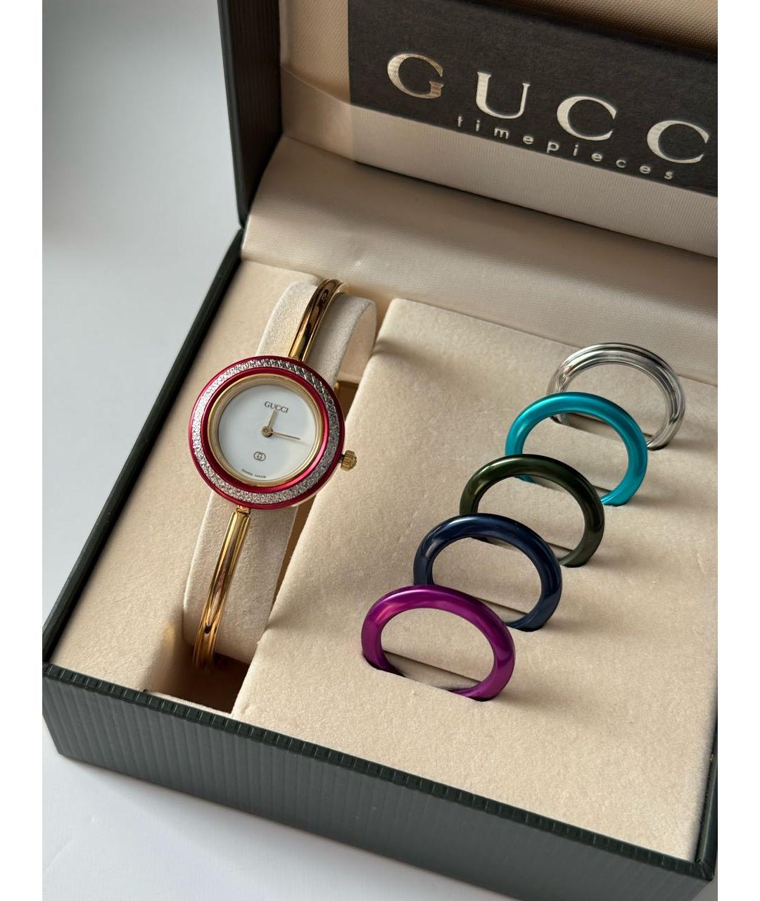 GUCCI Золотые латунные часы, фото 7