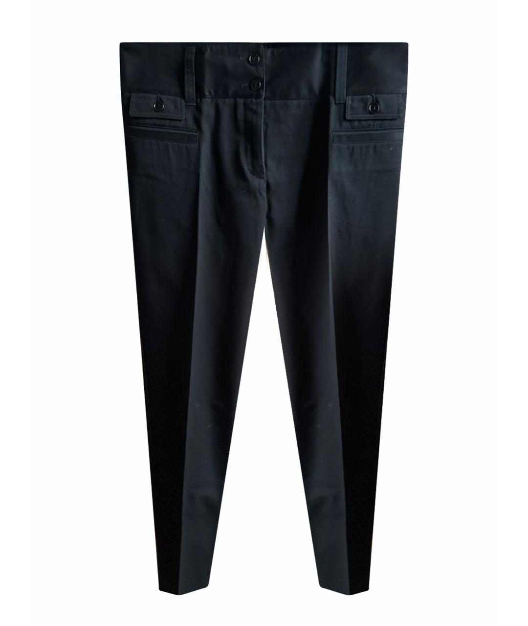 DOLCE&GABBANA Черные хлопковые прямые джинсы, фото 1