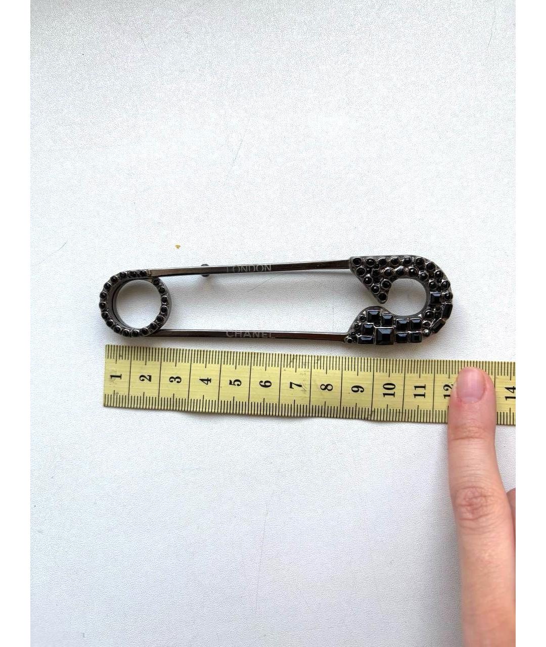 CHANEL Черная булавка / брошь, фото 2