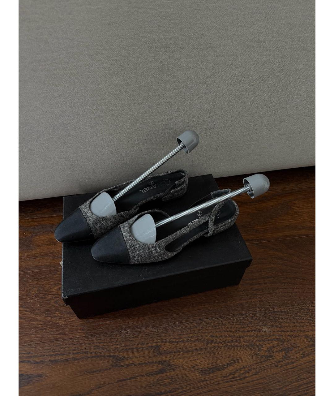 CHANEL Серые туфли, фото 3