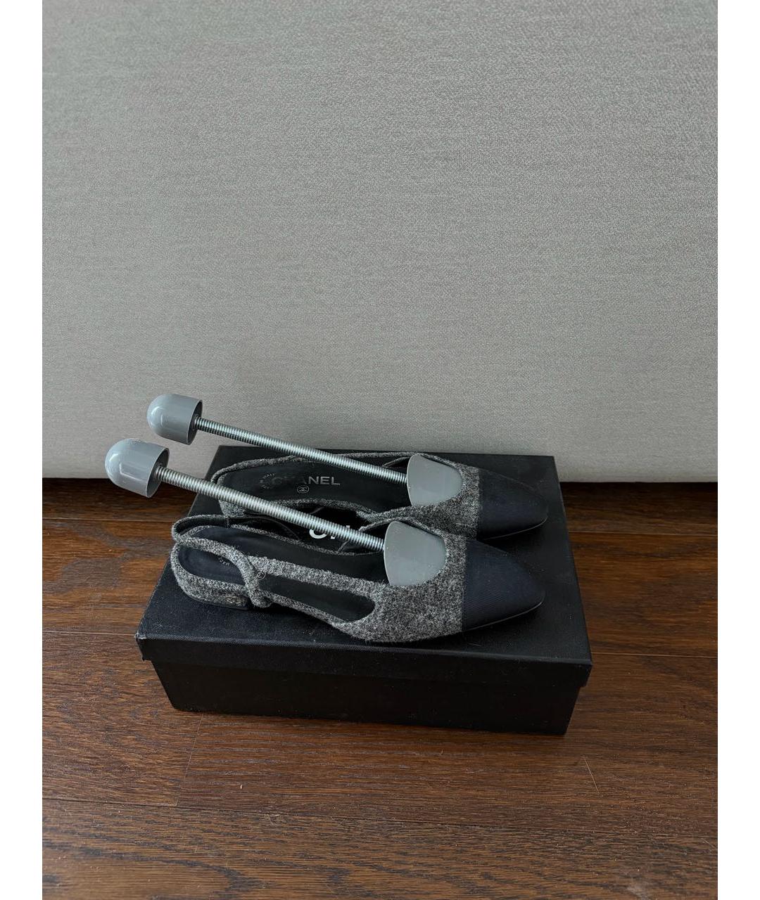 CHANEL Серые туфли, фото 4