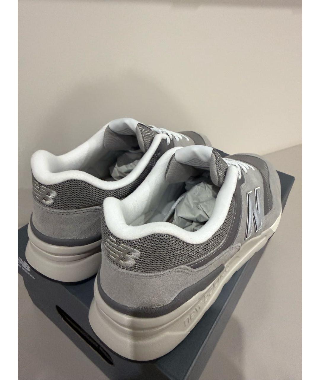 NEW BALANCE Серые замшевые низкие кроссовки / кеды, фото 4